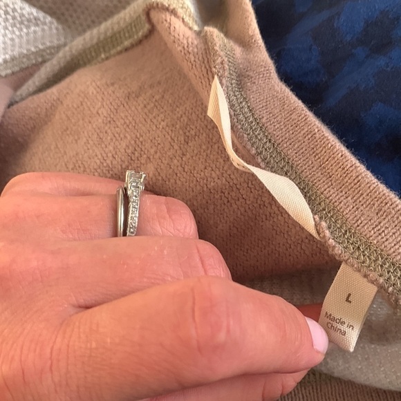 Soft Surroundings Alchemy Top size‎ L plaid cream tan long sleeves - Picture 4 of 11